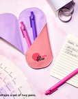 Heart It Pen Pouch With Pens